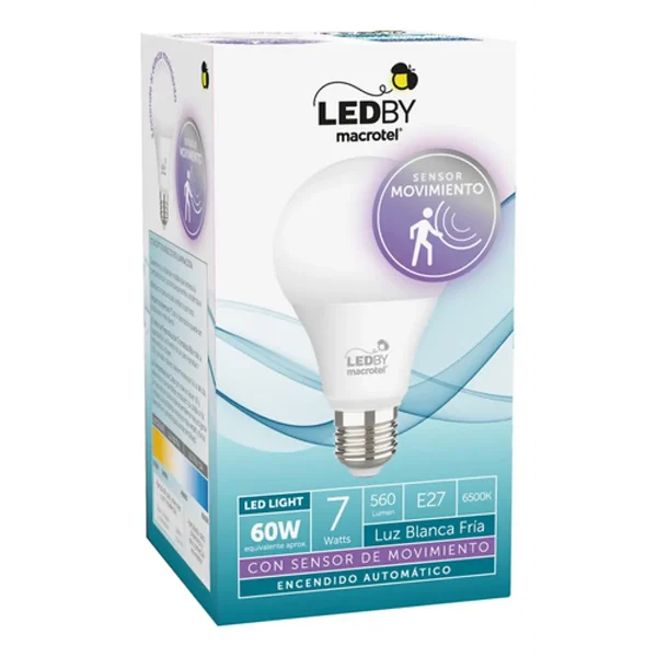 Ampolleta Led A60 con Sensor de movimiento Macrotel