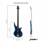 Combo Bajo Electrico Azul + Amplificador - Imagen 2