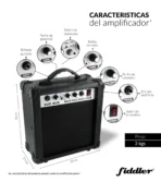 Combo Guitarra Eléctrica Negra + Amplificador - Imagen 3