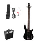 Combo Bajo Electrico Negro + Amplificador Fiddler