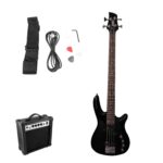 Combo Bajo Electrico Negro + Amplificador Fiddler